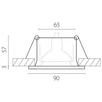 Встраиваемый светильник Levigo Base 9X9X6 CM