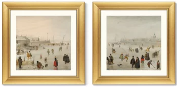 Диптих A Scene on the Ice 61X61 / 61X61 CM