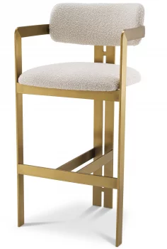 Барный стул Donato 53X45X107 CM с белой обивкой