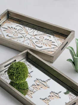Комплект из двух декоративных подносов Konrad 43X27X5 / 40X24X5 CM