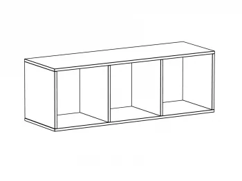 Полка навесная с тремя отделениями Play 113X37X38 CM