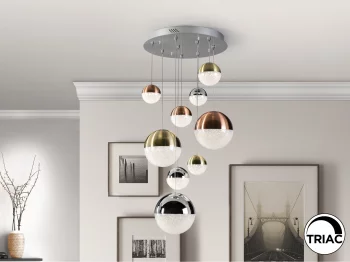 Подвесной светодиодный светильник Sphere 9L LED разноцветный 50X110 CM