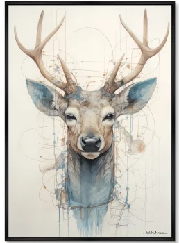 Набор из двух постеров на холсте Enchanted Deer 75X105 / 75X105 CM