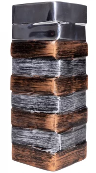 Ваза металлическая STRIPES 11X11X31 CM