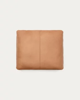 Подушка из коричневой кожи Blok 60X50 CM