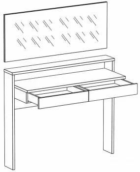 Туалетный столик с зеркалом Intra 110X39X93 CM