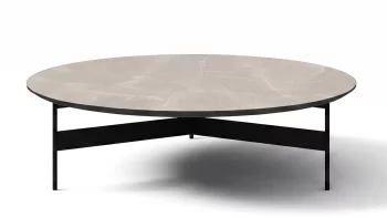 Журнальный столик Трей L бежевый столешница HPL 90X90X25 CM