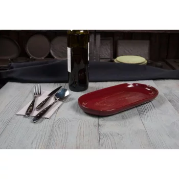 Блюдо овальное 29,5*14*2,6 см Evolution Dark Red P.L. Proff Cuisine [1]