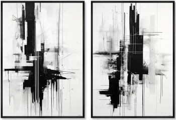 Набор из двух постеров на холсте The weightless city 75X105 / 75X105 CM