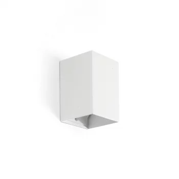 Белый квадратный настенный светильник 1xGU10 LUNE 6.5X8X10 CM
