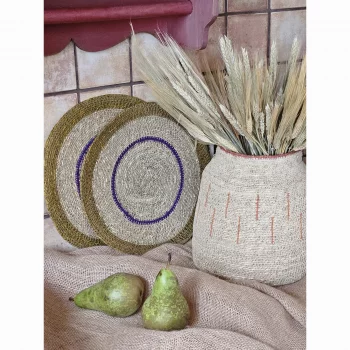 Корзина плетеная Nature + ochra 25X24 CM