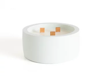 Ароматическая свеча Omini в сером бетонном стакане Малина и зелень 13X13X6 CM