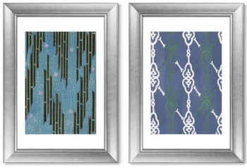 Диптих Vintage print of Japanese textile 51X71 / 51X71 CM
