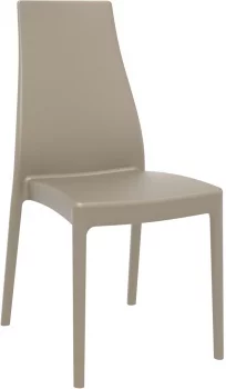 Стул пластиковый Miranda 45X56X94 CM бежевый