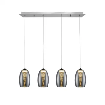 Подвесной светильник Nebula 4L LED хром 72X12X18 CM