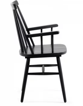 Стул Tressia с подлокотниками 87X53X51 CM черный