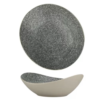 Салатник 900 мл 24,3*21,4 см h8 см глазурь Wave Up Glossy Stone Untouched Taiga P.L. [1]