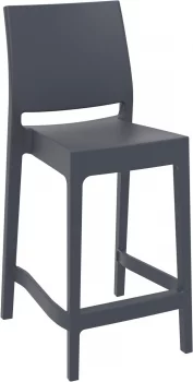 Стул пластиковый полубарный Maya 45X50X98 CM серый