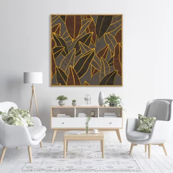 Постер холсте Symphony of leaves 105X105 CM
