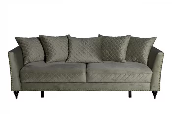 Диван Sorrento 230M трехместный раскладной, оливковый велюр 230X101X86 CM
