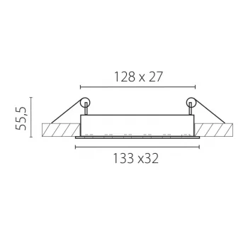 Встраиваемый светодиодный светильник Guarda 13X3X6 CM