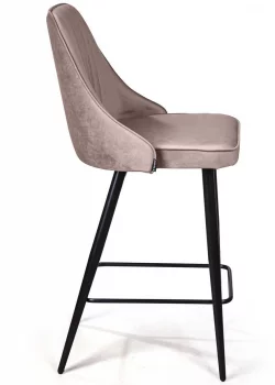 Стул полубарный Berg 47X50X99 CM пепельно-бежевый