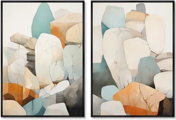 Набор из двух постеров на холсте Stones 75X105 / 75X105 CM