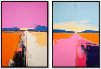 Набор из двух постеров на холсте Landscape Collection 75X105 / 75X105 CM