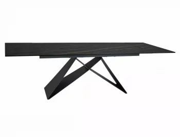 Стол обеденный Signal WESTIN Ceramic 160 раскладной (Noir Desire черный/черный мат)
