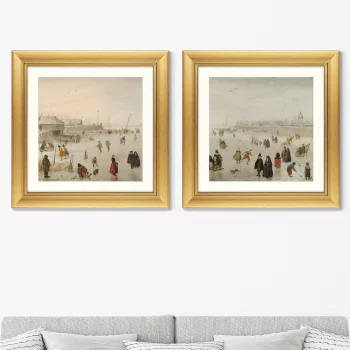 Диптих A Scene on the Ice 61X61 / 61X61 CM