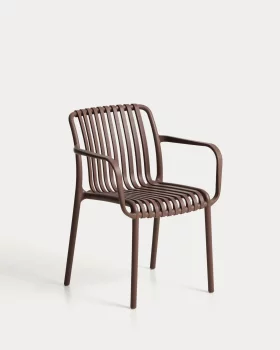 Уличный штабелируемый стул Isabellini коричневый 57X51X80 CM