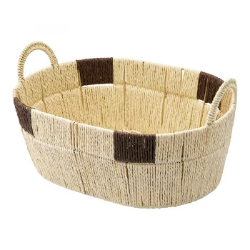 Корзина плетеная овальная bodhran chocolate из коллекции ethnic, размер l