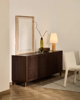 Буфет Beyla из шпона ясеня и массива ясеня с отделкой под орех 181X42.5X71.5 CM