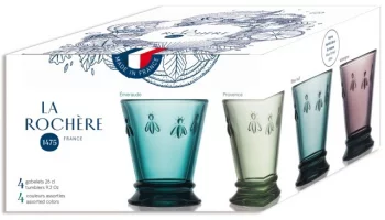Четыре разноцветных стакана Abeille 260 ml