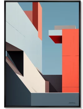 Постер на холсте City morning geometry 75X105 CM