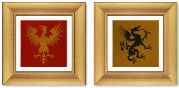 Диптих Seamless pattern featuring griffin 36X36 / 36X36 CM