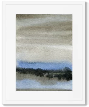 Постер Autumn sky forest and river 42X52 CM