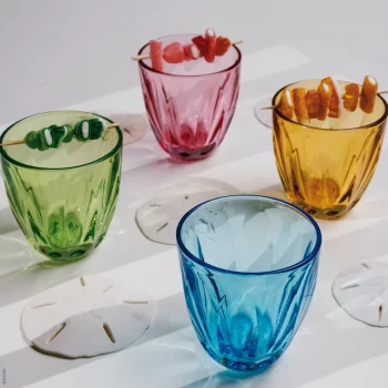 Набор из четырёх разноцветных бокалов Lily 250 ml