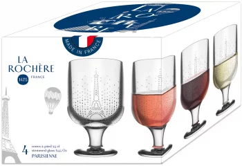 Набор из четырёх бокалов Parisienne 250 ml