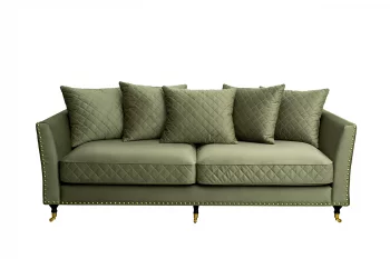 Диван Sorrento 220 трехместный, оливковый велюр 220X101X88 CM