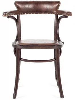 Стул в винтажном стиле William 61X46X81 CM коричневого цвета