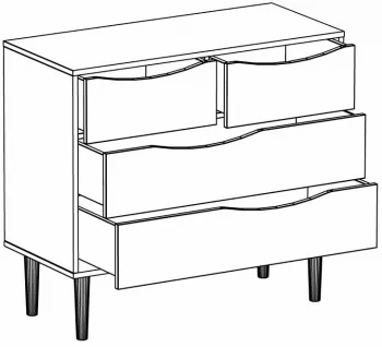 Комод Like 90X40X81 CM