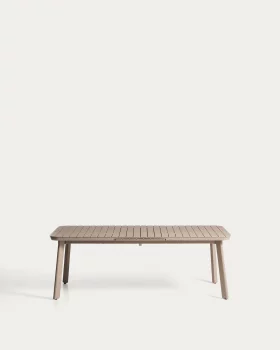 Раскладной садовый стол из алюминия с отделкой тауп Izola 220X100 CM