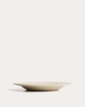 Бежeвая керамическая десертная тарелка Sermin 23X23X2.8 CM