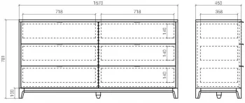 Комод Case 130X45X78 CM