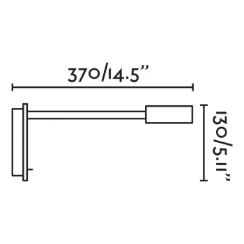 Настенная лампа с ридером Juliet USB C Chrome 37X8X37 CM