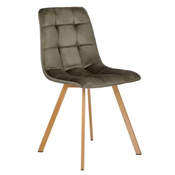 Комплект из 2 стульев Easy тёмно-коричневый с ножками под дерево 45X55X88 CM