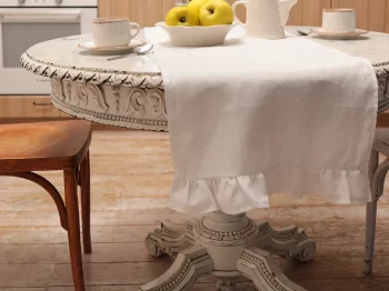 Льняная дорожка на стол Ivory 40X150 CM