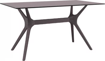 Стол пластиковый Ibiza 140X80X74 CM коричневый
