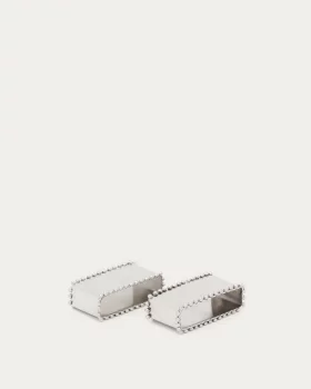 Набор из 2 колец для салфеток из нержавеющей стали Nirela 6X2X3.5 CM